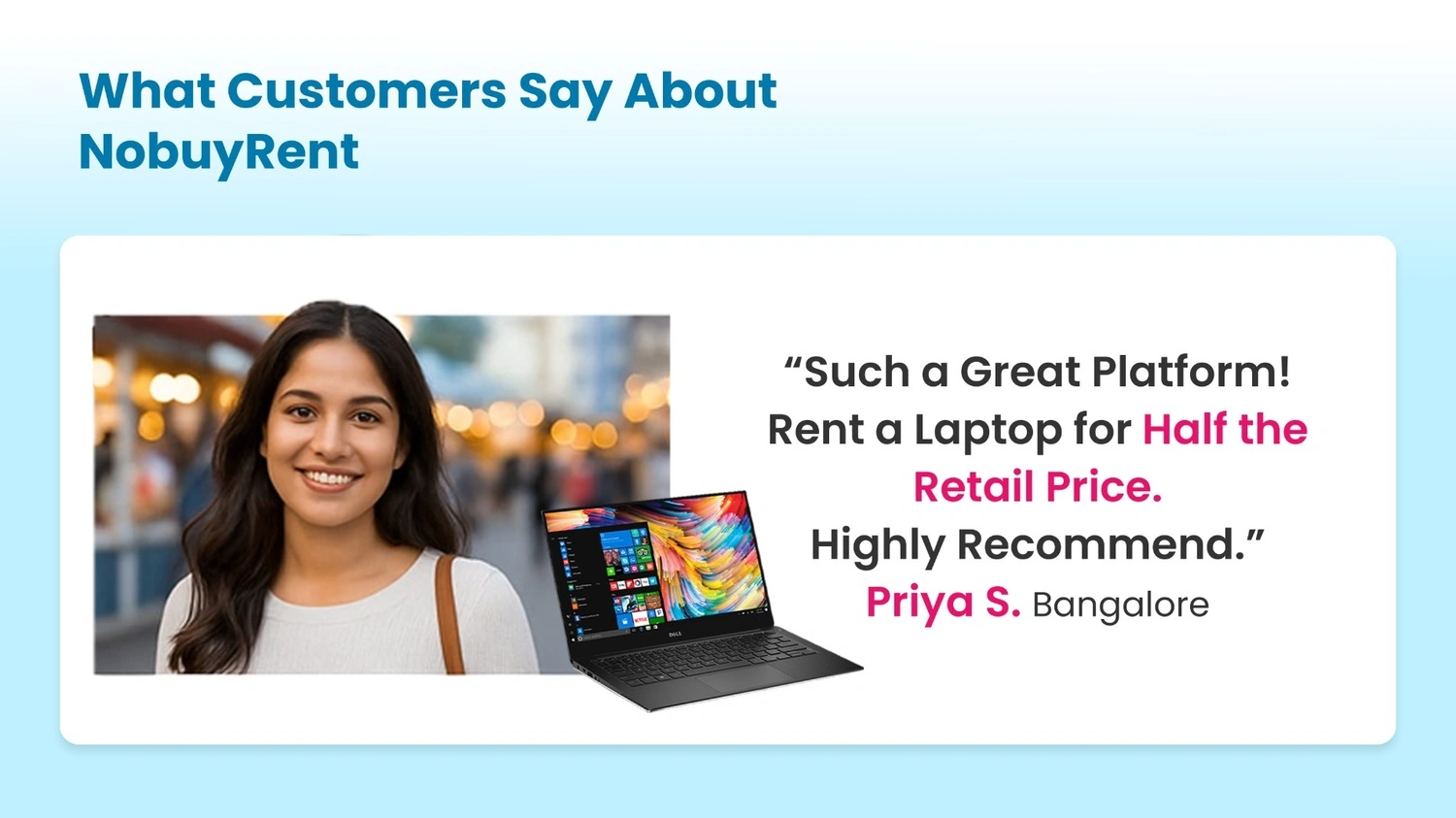 Illustrate of customer feedback on NobuyRent