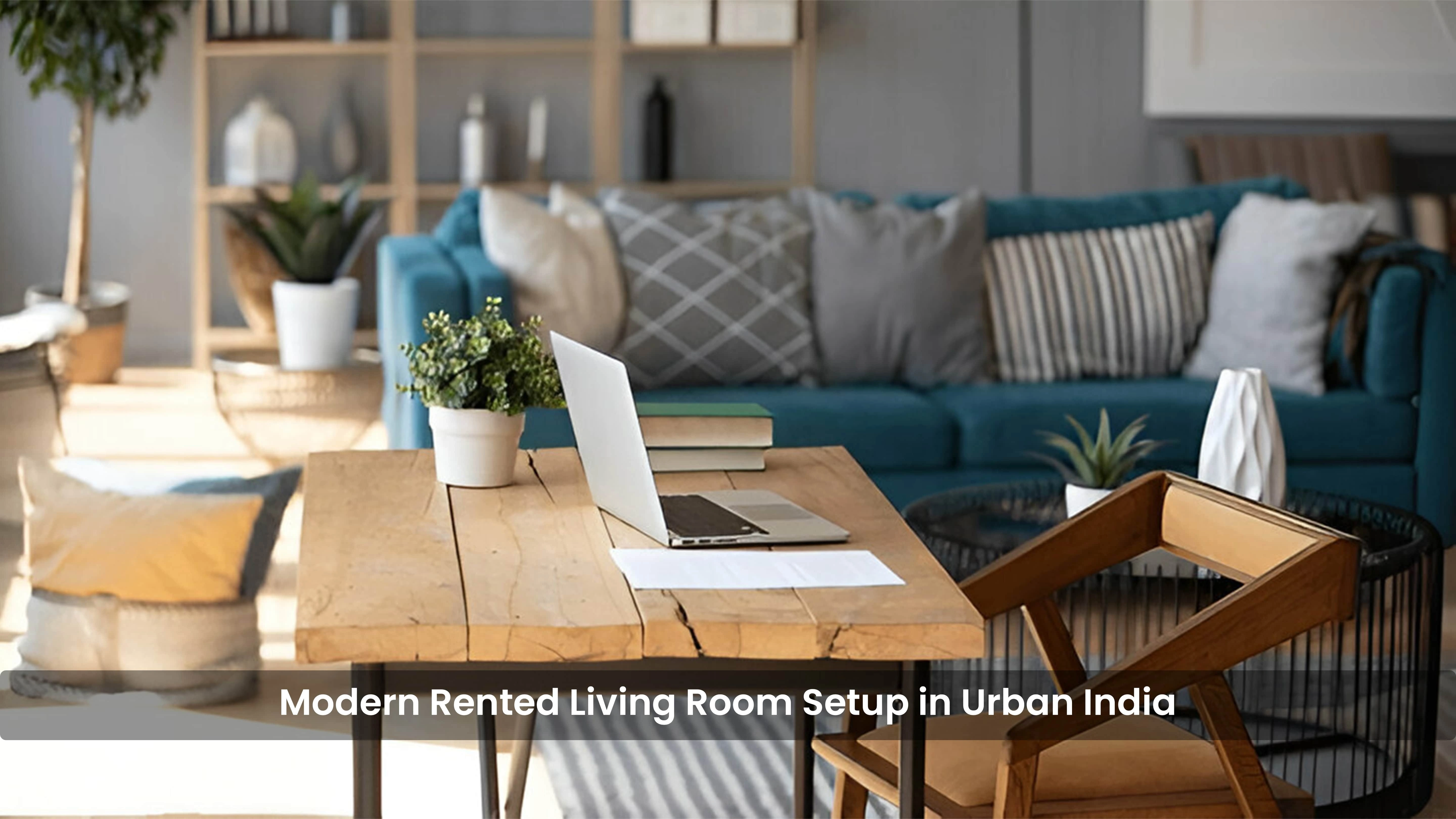 Modern Rented Living Room Setup in Urban India