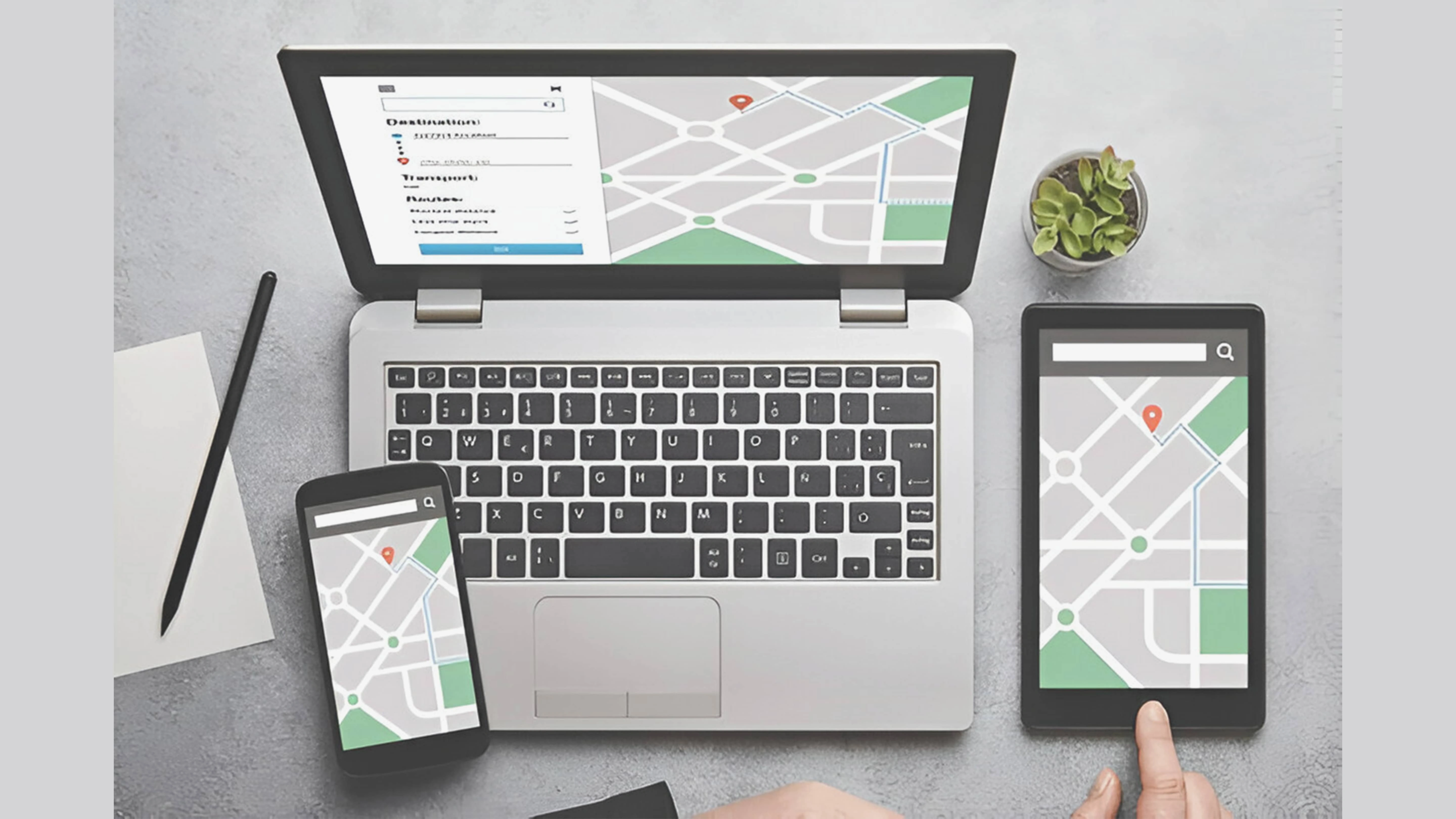 Laptop installed with tracking GPS