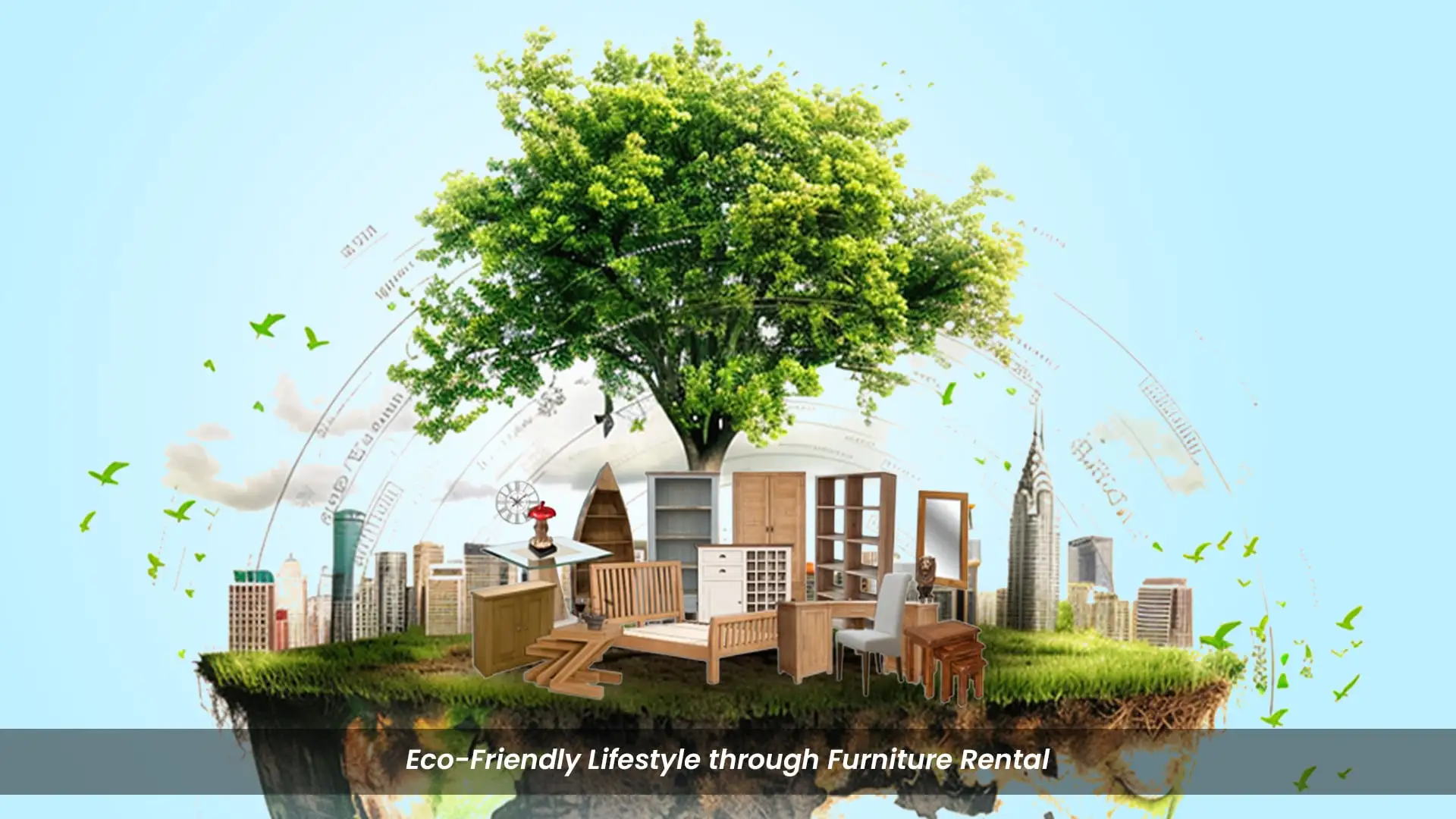 A minimalist and sustainable Eco-home with rented sustainable furniture