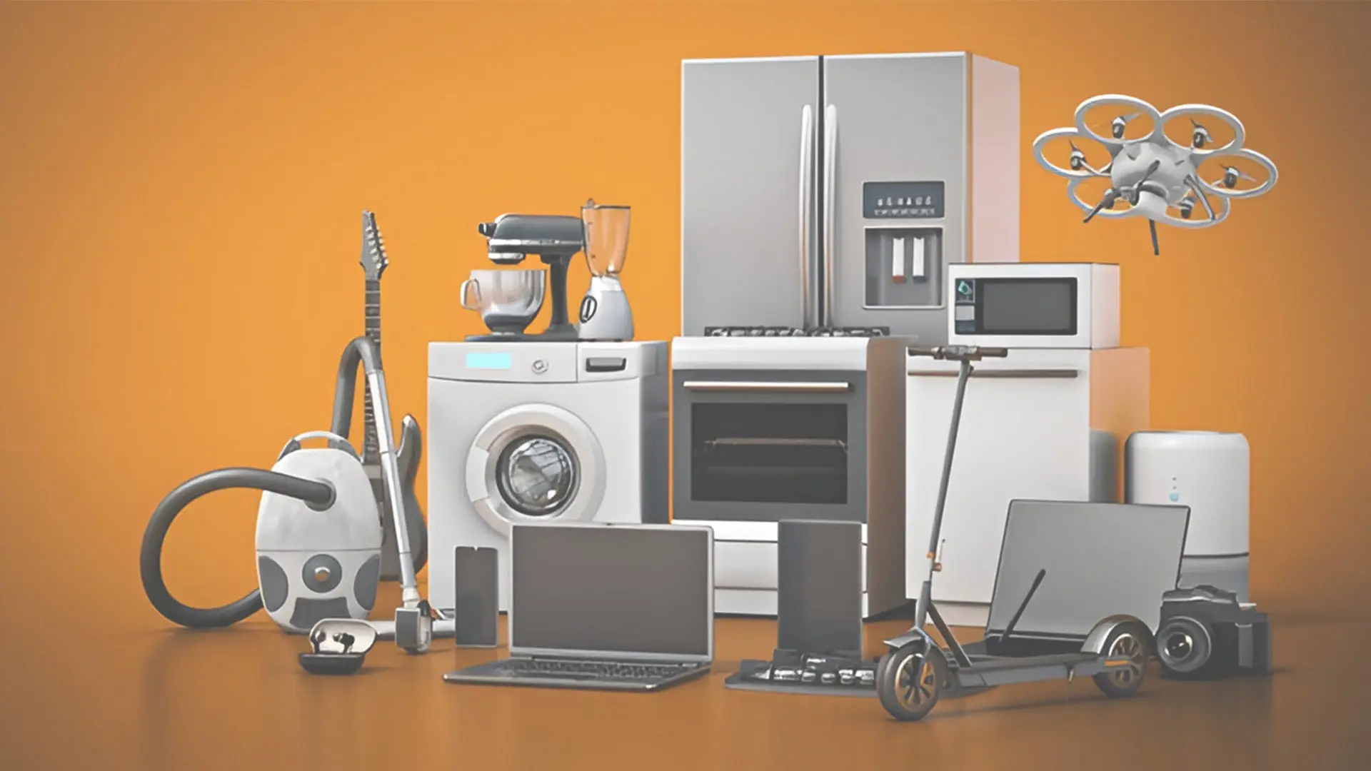 Rent fridge, washing machine, and smart TV for a living space